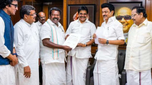 கூட்டணியில் நீடிக்க தி.மு.க.வுக்கு காங்கிரஸ் நிபந்தனை! ஆட்சியில் பங்கு அல்லது 5 ராஜ்யசபா எம்.பி.